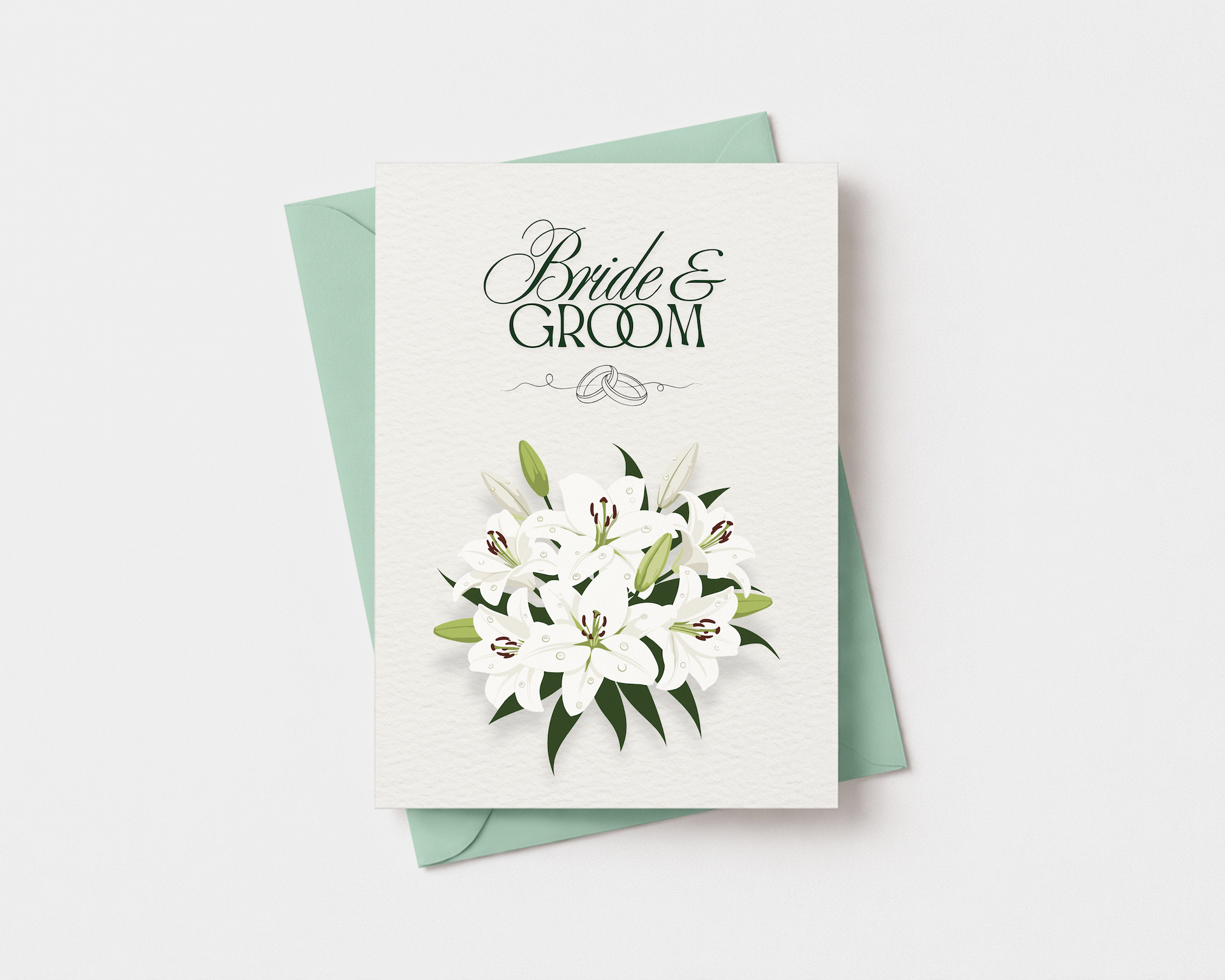 Bride & Groom Wedding Card image 2