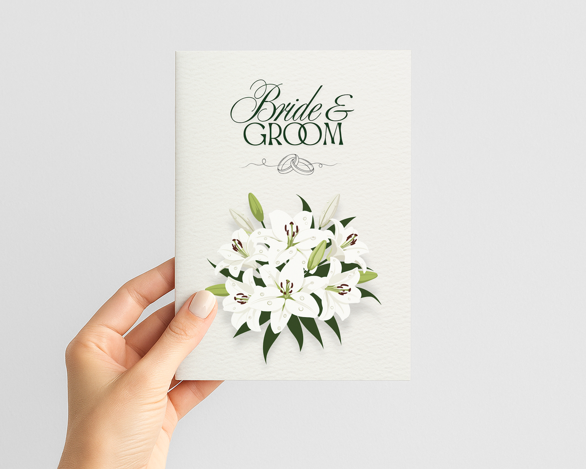 Bride & Groom Wedding Card image 1