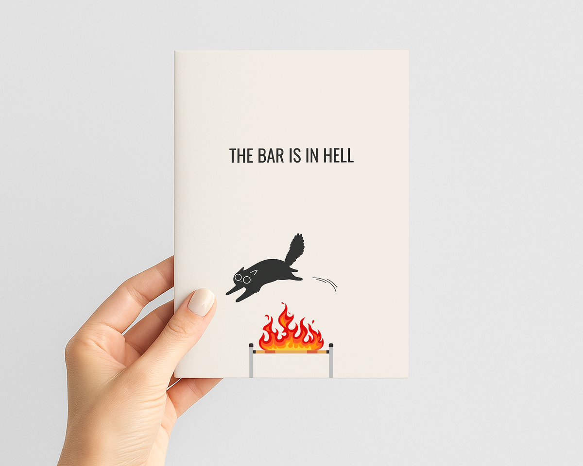 The Bar Is in Hell Birthday Card image 1