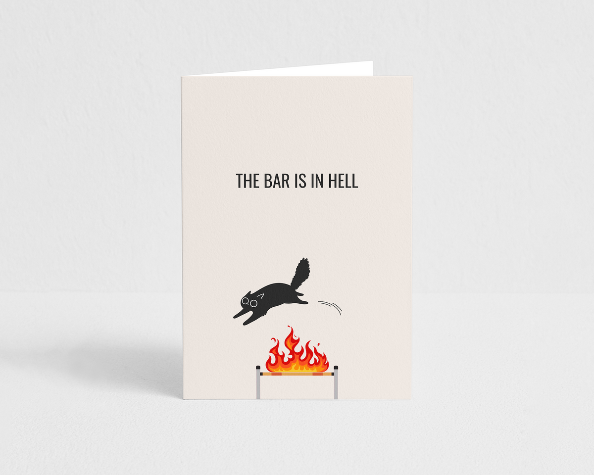 The Bar Is in Hell Birthday Card image 0