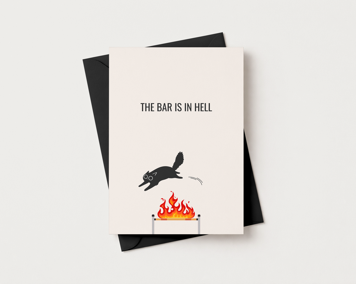 The Bar Is in Hell Birthday Card